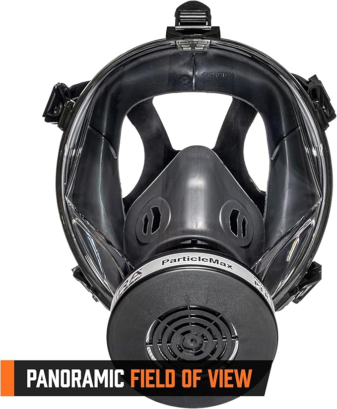 MIRA Safety CM-I01 Full-Face Industrial-Grade Gas Mask with 40mm NATO Filter Compatibility and Advanced Valve Design